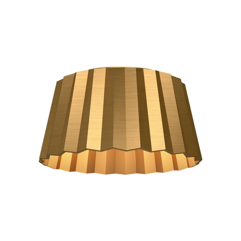 Alora Lighting Plisse 2 Light Flush Mount Aged Gold