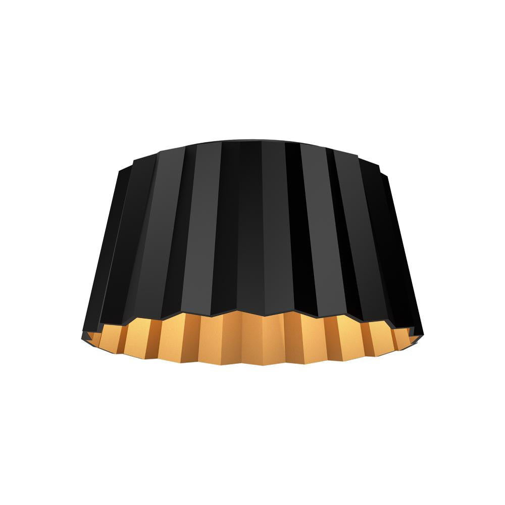 Alora Lighting Plisse Flush Mount, 2-Light, Matte Black, 14.13"D (FM528514MB 706TVK7)