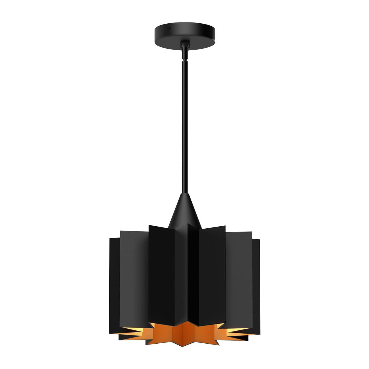 Alora Lighting Plisse 12-in Pendant Matte Black