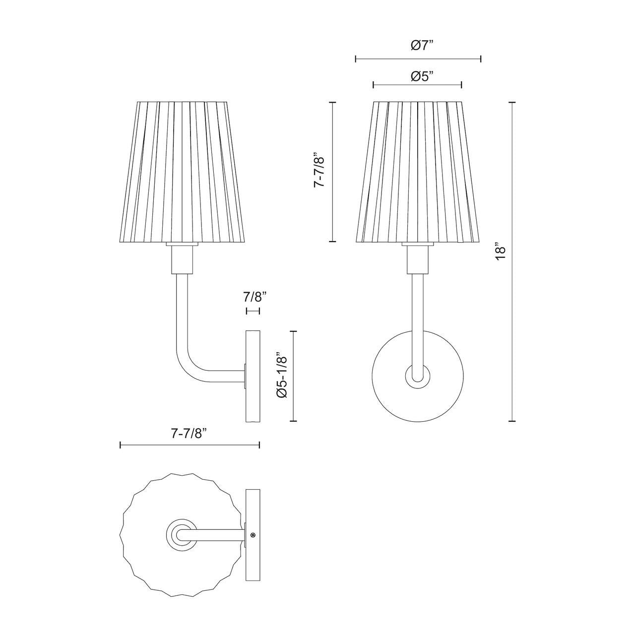Alora Lighting Plisse Wall/Vanity Light Chrome