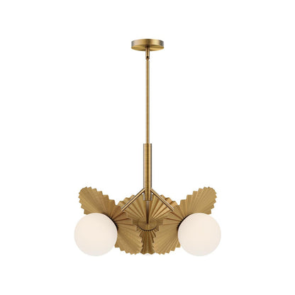 Alora Lighting Plume 3 Light Chandelier Brushed Gold