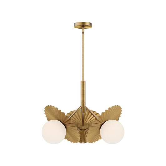 Alora Lighting Plume 3 Light Chandelier Brushed Gold