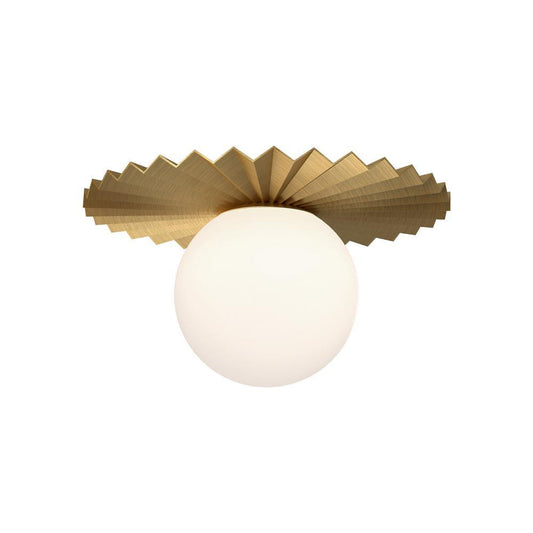 Alora Lighting Plume 1 Light Flush Mount Brushed Gold