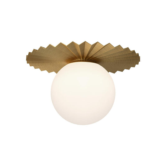 Alora Lighting Plume 1 Light Flush Mount Brushed Gold
