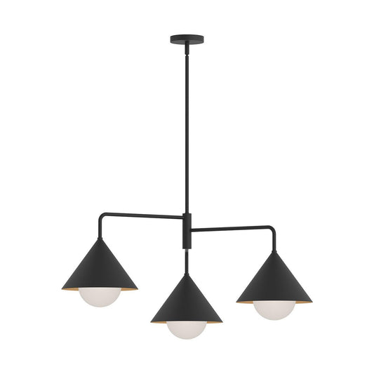Alora Lighting Remy 3 Light Chandelier Matte Black