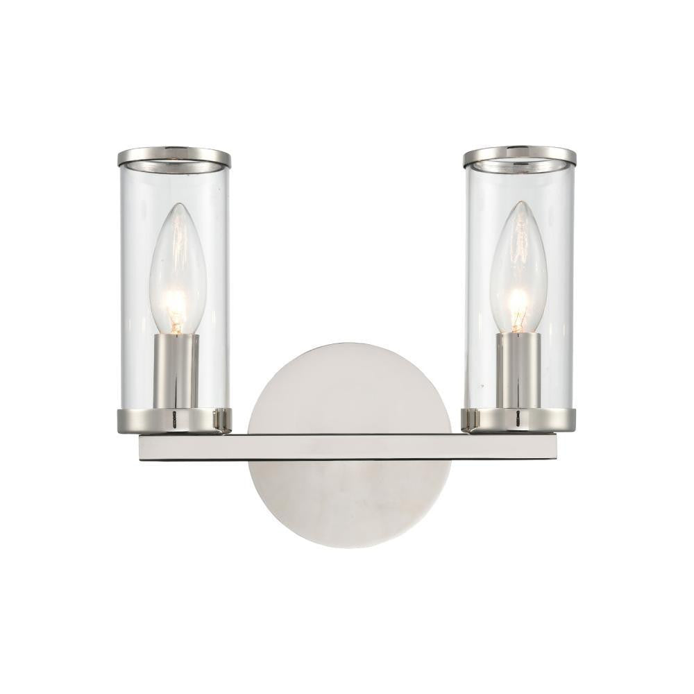 Alora Lighting Revolve 2 Light Wall/Vanity Light Polished Nickel