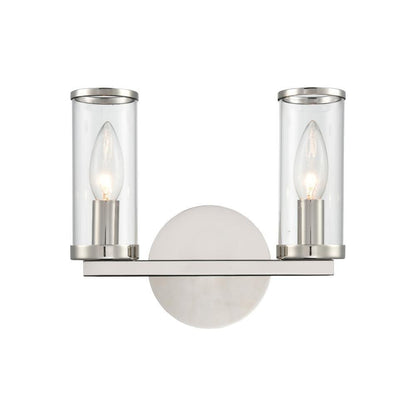 Alora Lighting Revolve 2 Light Wall/Vanity Light Polished Nickel