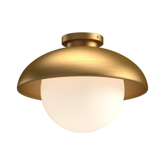 Alora Lighting Rubio 12-in Flush Mount Aged Gold