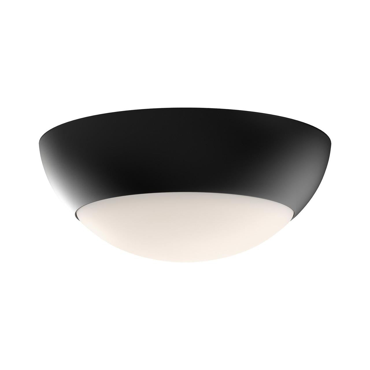 Alora Lighting Rubio Flush Mount, 2-Light, Matte Black, Opal Matte Glass, 12.25"D