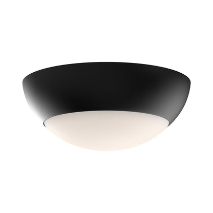 Alora Lighting Rubio Flush Mount, 2-Light, Matte Black, Opal Matte Glass, 12.25"D