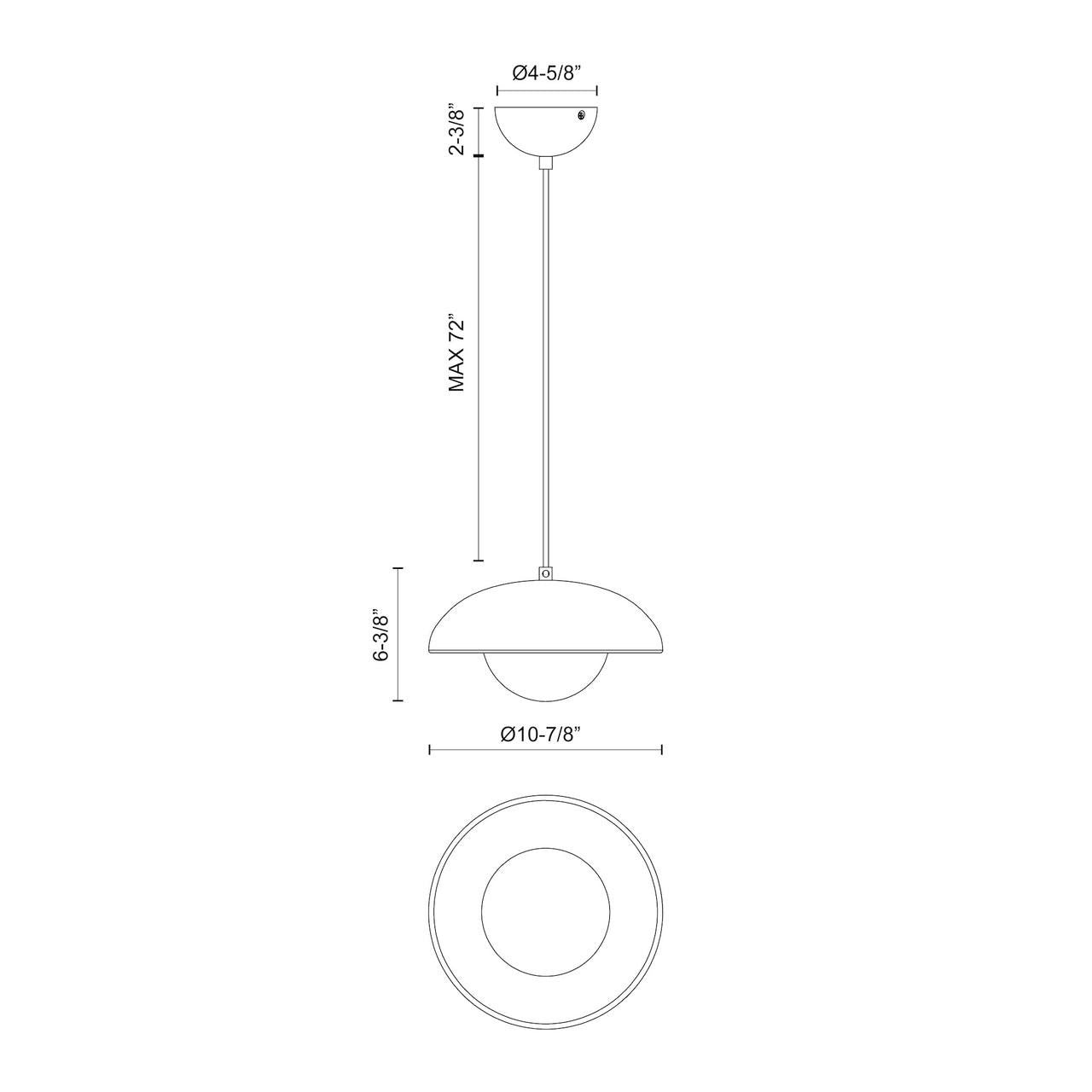 Alora Lighting Rubio 11-in Pendant Matte Black