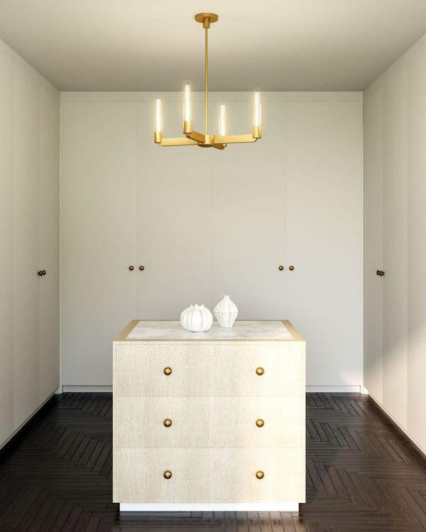 Alora Lighting Rue Chandelier Brushed Gold, Matte Black