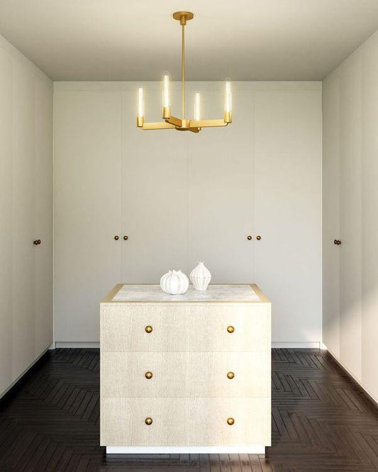 Alora Lighting Rue Chandelier Brushed Gold, Matte Black