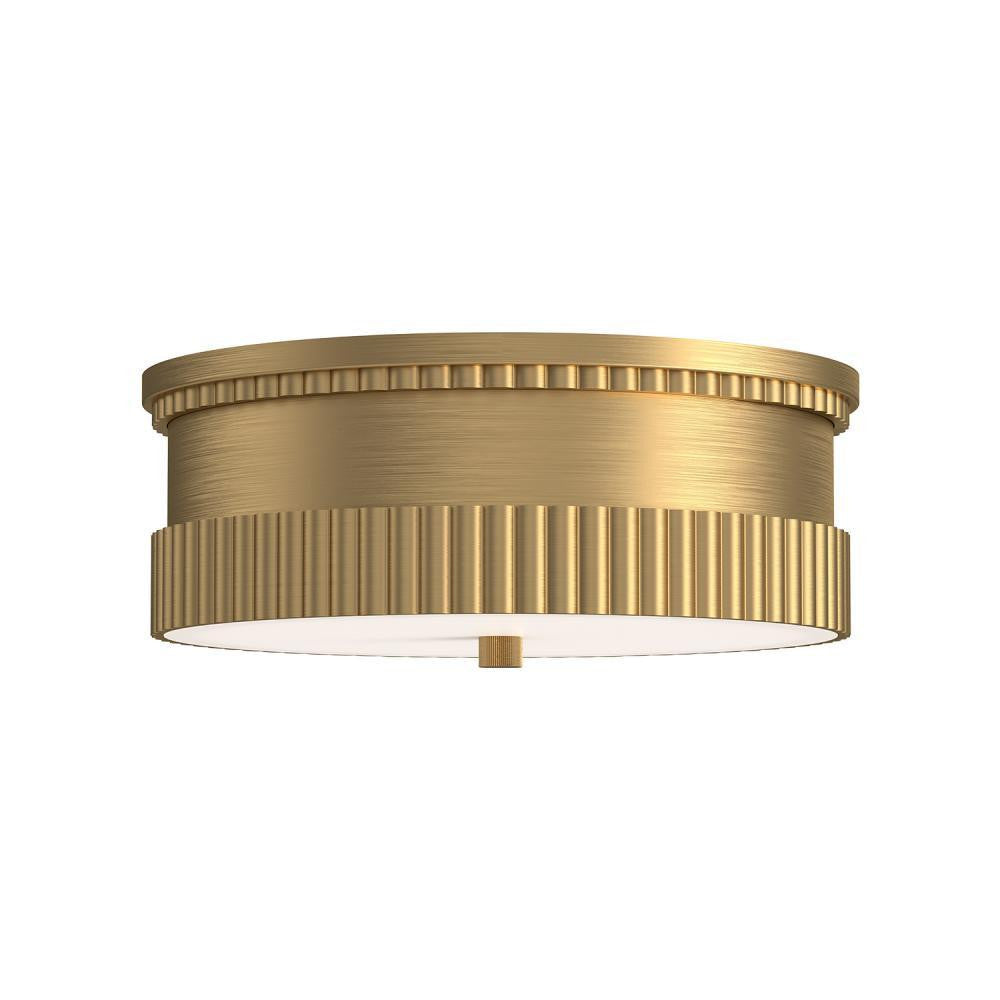 Alora Lighting Rue Flush Mount, 1-Light, Brushed Gold, 14.25"D