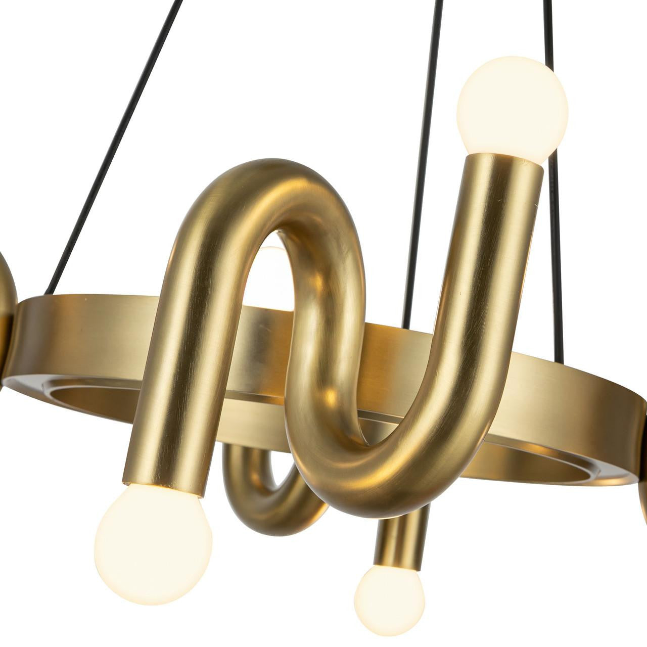 Alora Lighting Sadie 23-in Brushed Gold Socket Chandelier