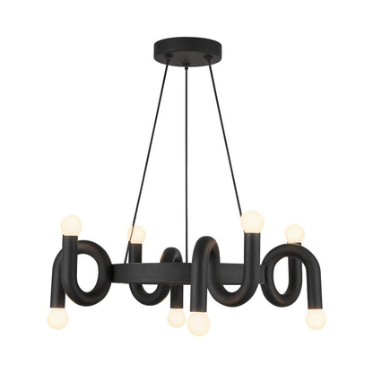 Alora Lighting Sadie 23-in Matte Black Socket Chandelier