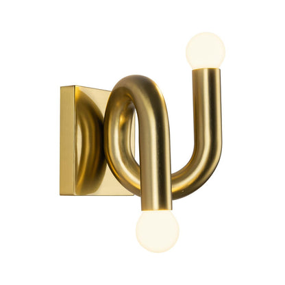 Alora Lighting Sadie 6-in Brushed Gold Socket Wall Vanity