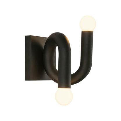 Alora Lighting Sadie 6-in Matte Black Socket Wall Vanity