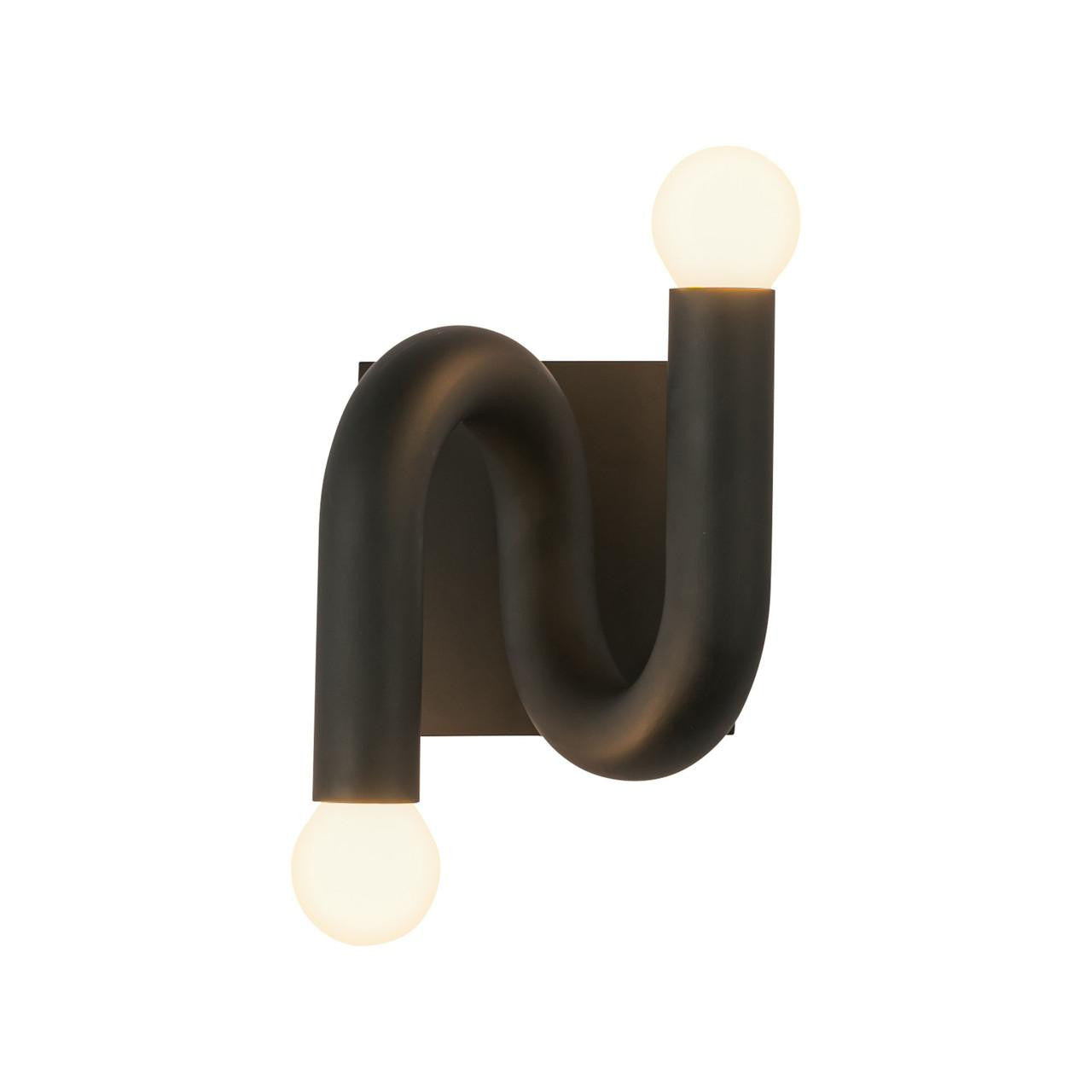 Alora Lighting Sadie 6-in Matte Black Socket Wall Vanity