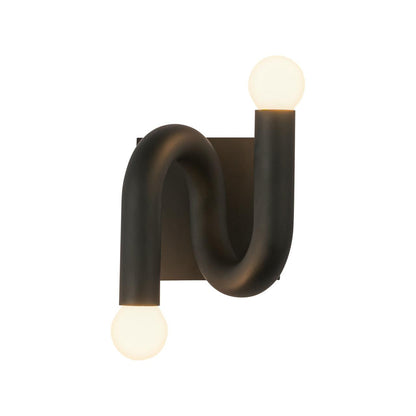Alora Lighting Sadie 6-in Matte Black Socket Wall Vanity