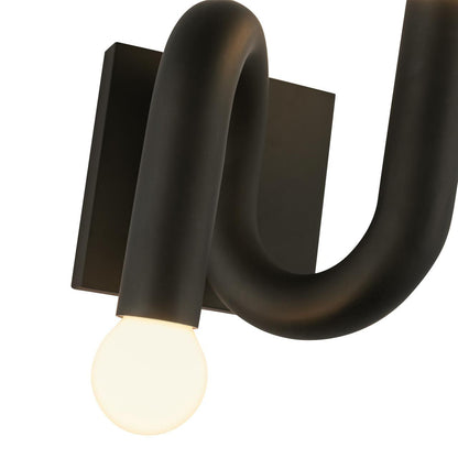 Alora Lighting Sadie 6-in Matte Black Socket Wall Vanity