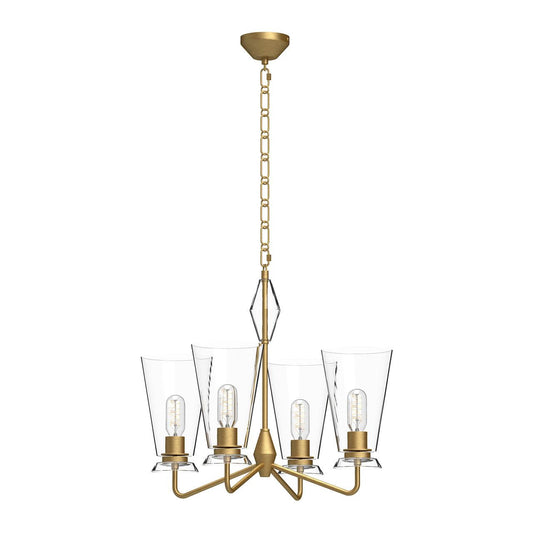 Alora Lighting Salem 4 Light Chandelier Brushed Gold