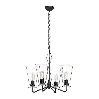 Alora Lighting Salem 4 Light Chandelier Matte Black