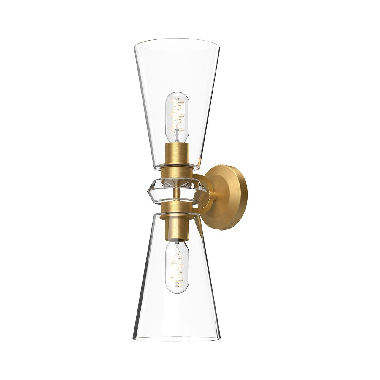 Alora Lighting Salem 2 Light Wall/Vanity Light Brushed Gold