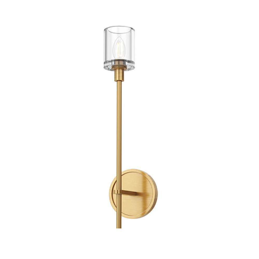 Alora Lighting Salita Vanity Light Vintage Brass, Clear Crystal