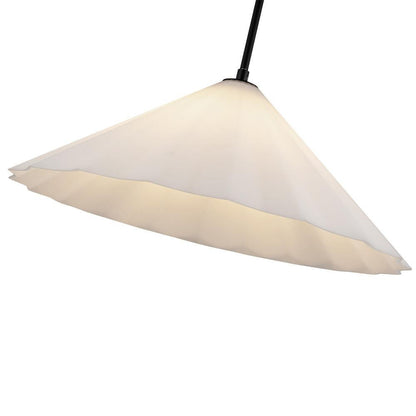 Alora Lighting Serena 20-in Matte Black/Opal Glass 1 Light Pendant