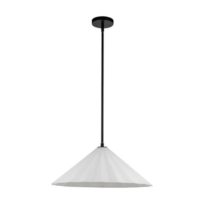 Alora Lighting Serena 20-in Matte Black/Opal Glass 1 Light Pendant