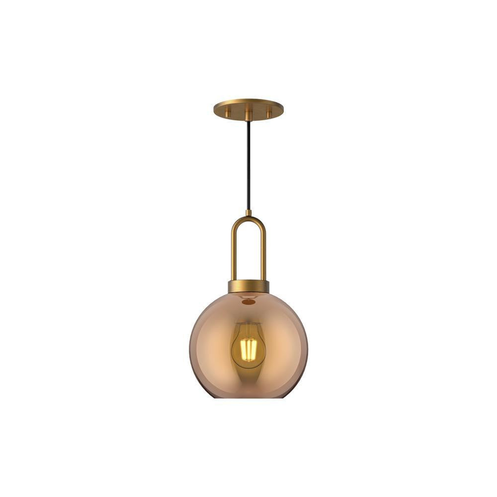 Alora Lighting Soji 8-in 1 Light Pendant Aged Gold, Copper Glass