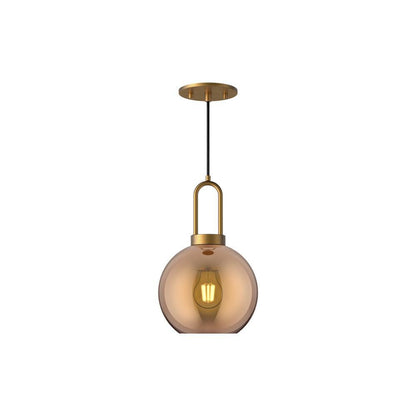 Alora Lighting Soji 8-in 1 Light Pendant Aged Gold, Copper Glass