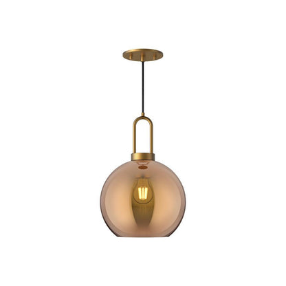 Alora Lighting Soji 10-in 1 Light Pendant Aged Gold, Copper Glass