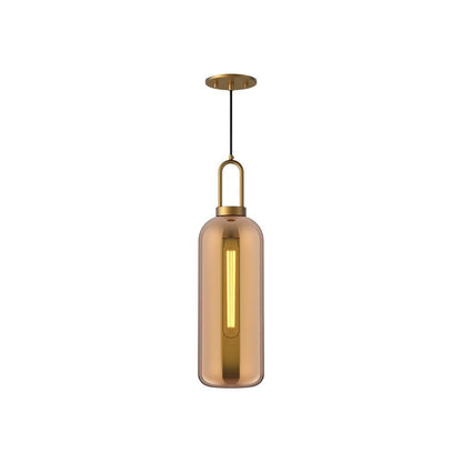 Alora Lighting Soji 6-in 1 Light Pendant Aged Gold, Copper Glass