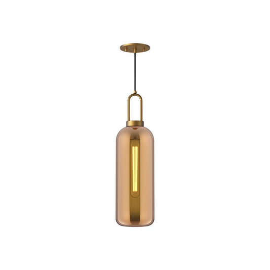 Alora Lighting Soji 6-in 1 Light Pendant Aged Gold, Copper Glass