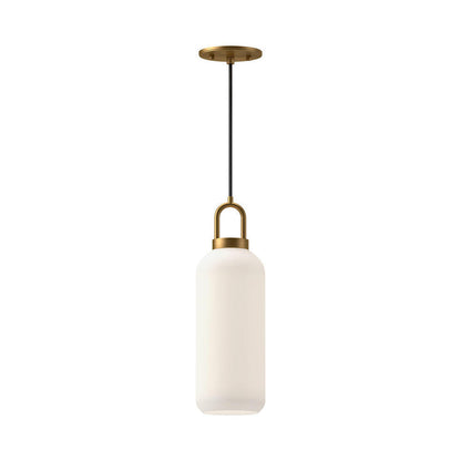 Alora Lighting Soji 5-in 1 Light Pendant Aged Gold, Opal Matte Glass