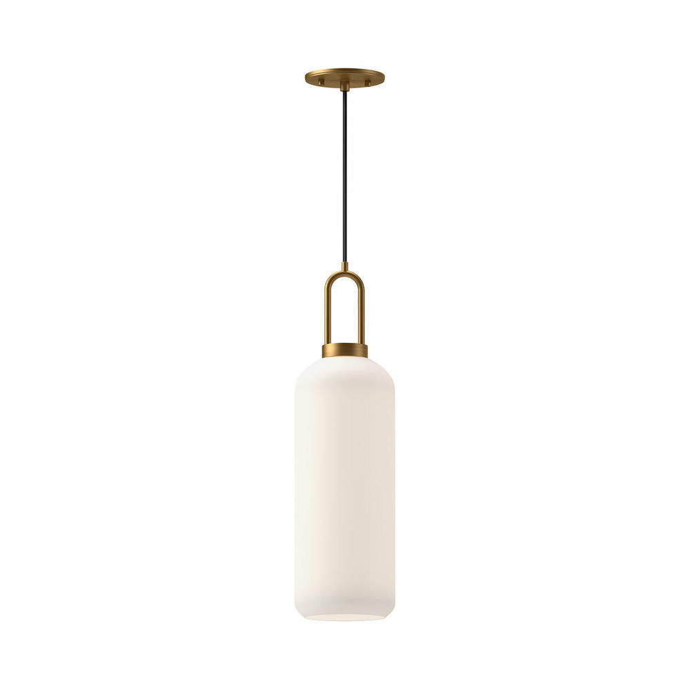 Alora Lighting Soji 6-in 1 Light Pendant Brushed Nickel, Opal Matte Glass