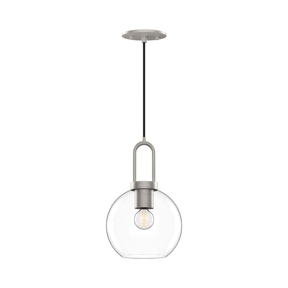 Alora Lighting Soji 8-in 1 Light Pendant Brushed Nickel, Opal Matte Glass