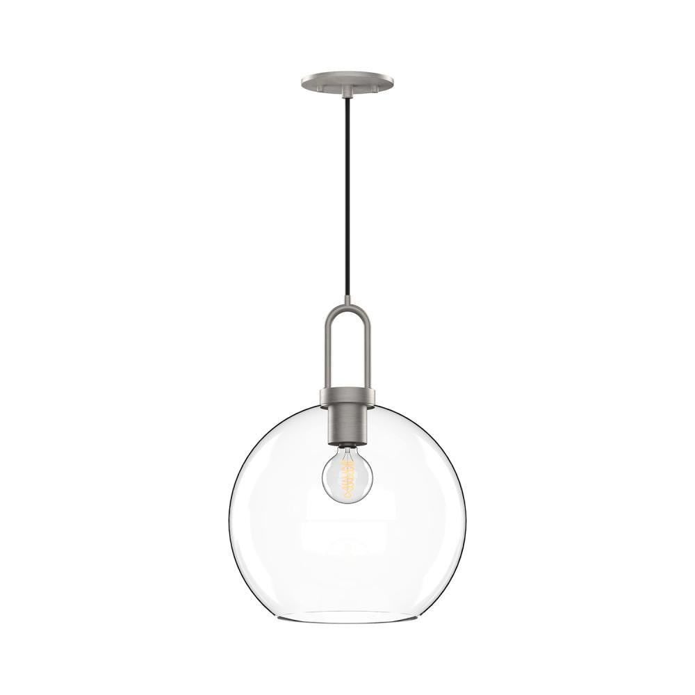 Alora Lighting Soji 10-in 1 Light Pendant Brushed Nickel, Opal Matte Glass