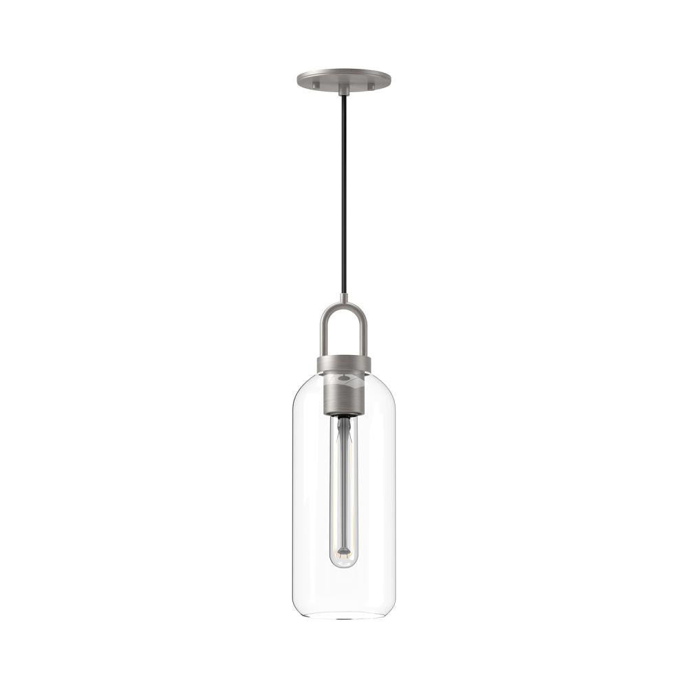 Alora Lighting Soji 5-in 1 Light Pendant Brushed Nickel, Clear Glass