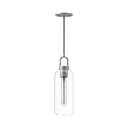 Alora Lighting Soji 5-in 1 Light Pendant Brushed Nickel, Clear Glass