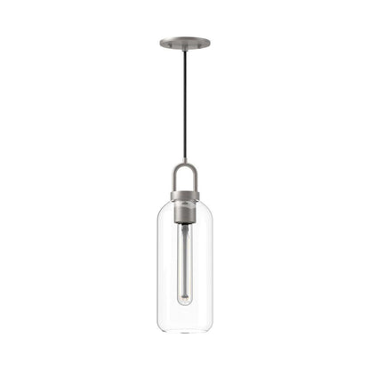 Alora Lighting Soji Pendant Brushed Nickel, Clear Glass