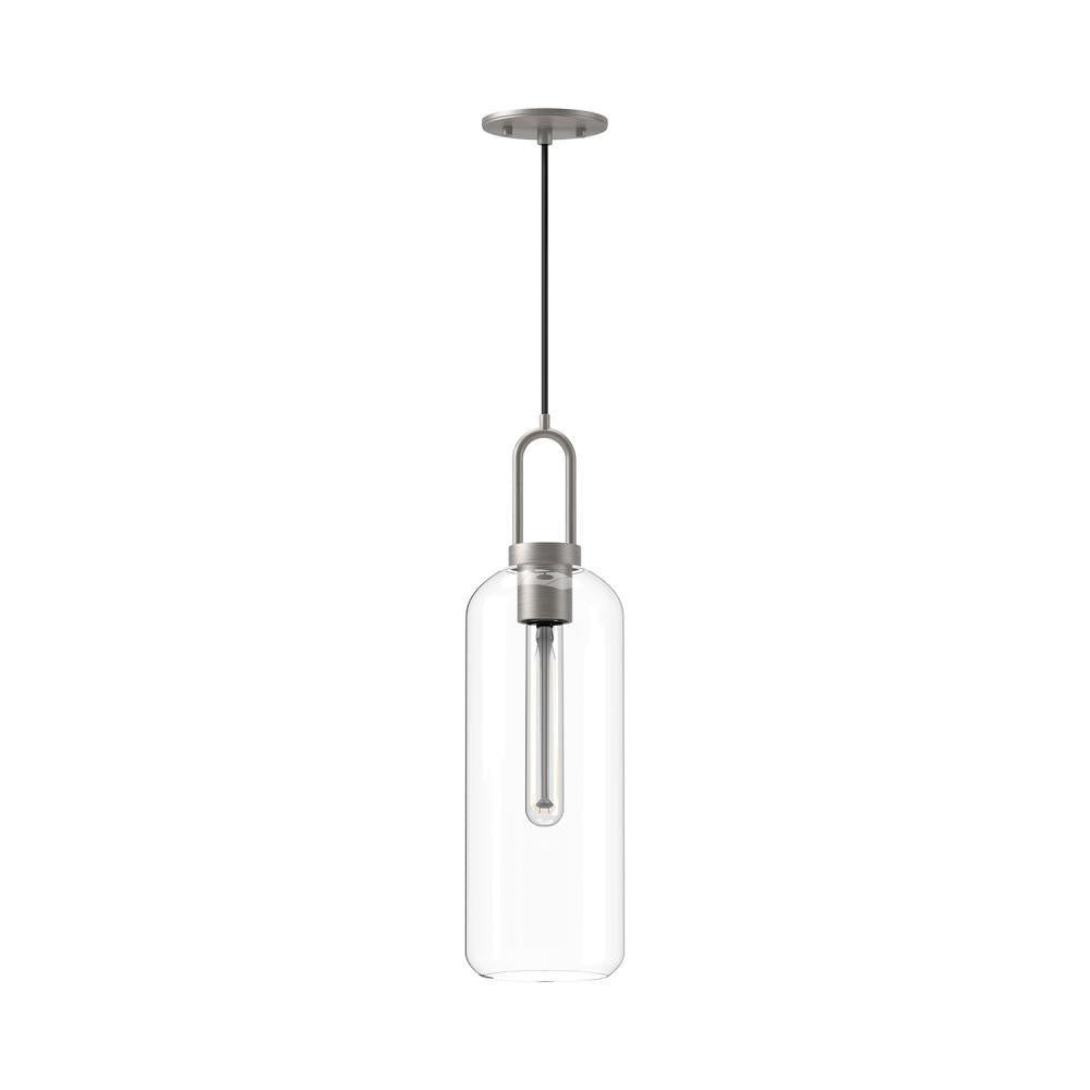 Alora Lighting Soji 6-in 1 Light Pendant Matte Black, Smoked Solid Glass