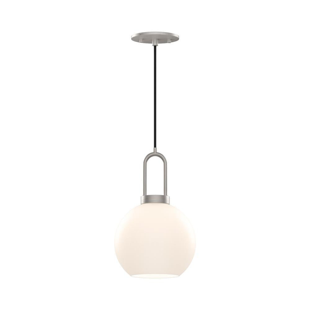 Alora Lighting Soji 8-in 1 Light Pendant Brushed Nickel, Smoked Solid Glass