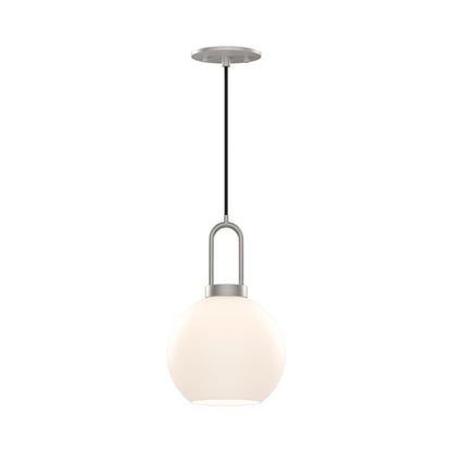 Alora Lighting Soji 8-in 1 Light Pendant Brushed Nickel, Smoked Solid Glass