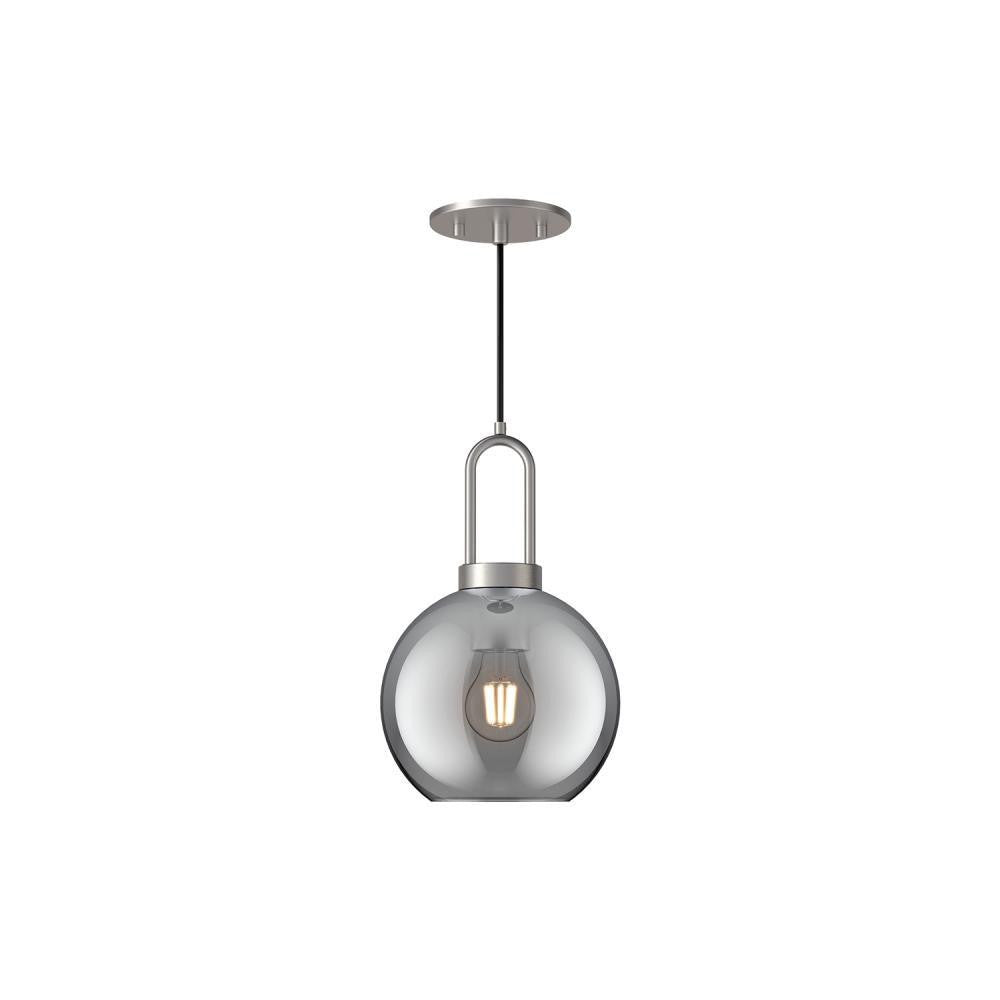Alora Lighting Soji 8-in 1 Light Pendant Matte Black, Smoked Solid Glass