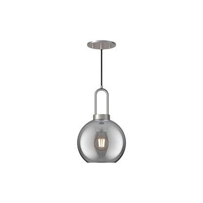Alora Lighting Soji 8-in 1 Light Pendant Matte Black, Smoked Solid Glass