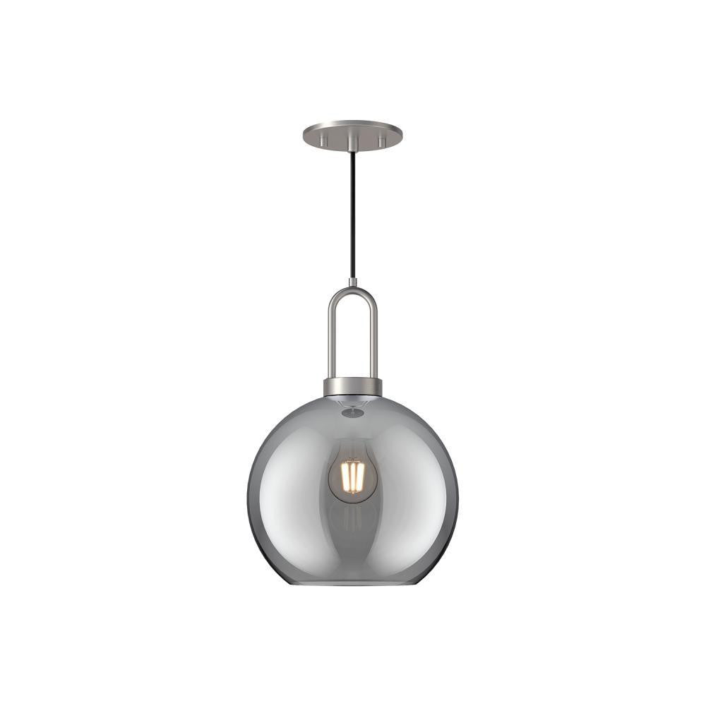 Alora Lighting Soji 10-in 1 Light Pendant Matte Black, Smoked Solid Glass