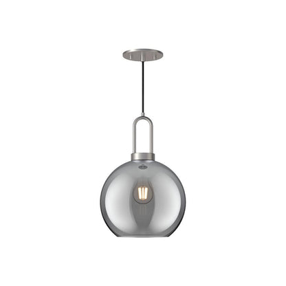 Alora Lighting Soji 10-in 1 Light Pendant Matte Black, Smoked Solid Glass
